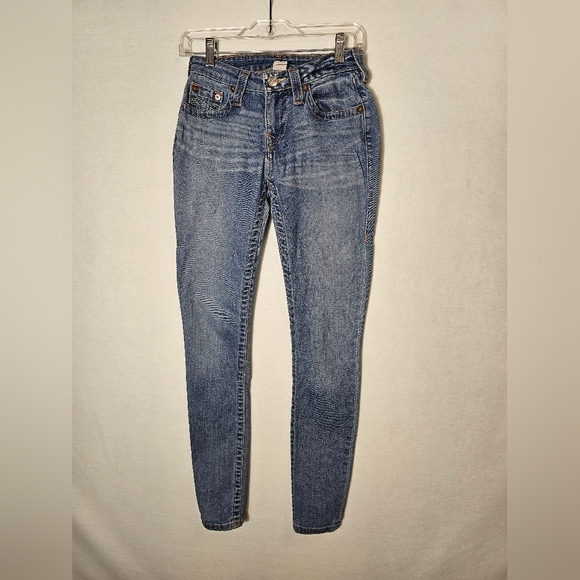 True Religion Skinny Jeans with Orange Stitching Women's Size 26 - Picture 7 of 12
